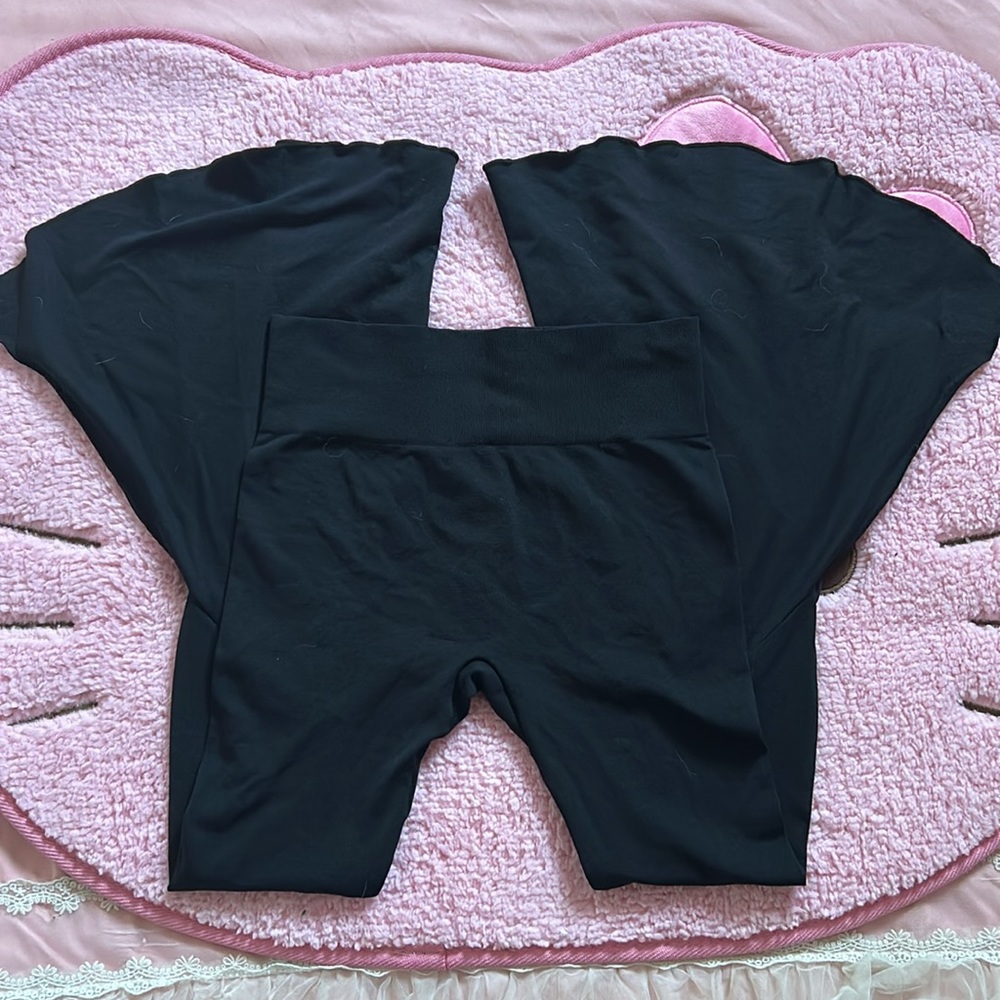 ANWND Black Boot Cut Flared Leggings